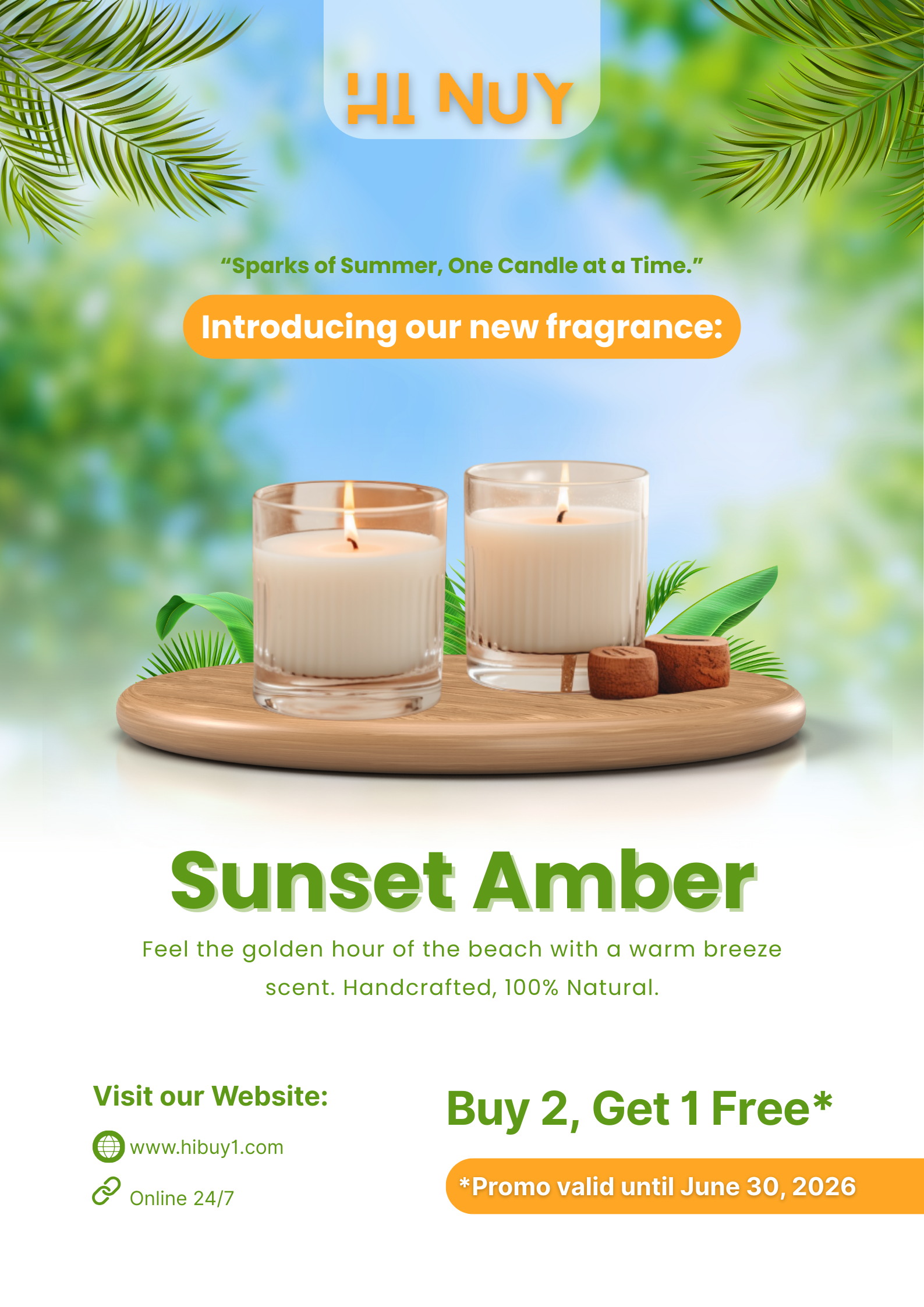 Organic scented candles